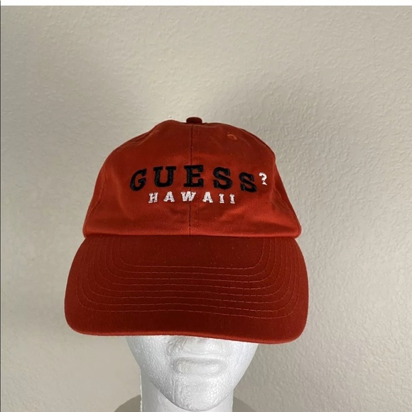 Guess Hawaii Hat Red OSFM - Picture 1 of 4